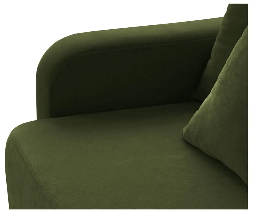 Зелен разтегателен диван с място за съхранение 231 cm Elen – Micadoni