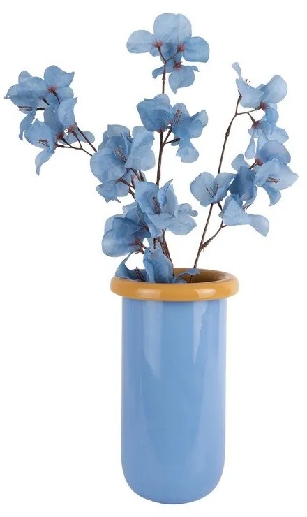 Синя стъклена ваза (височина 25 cm) Plegado – PT LIVING