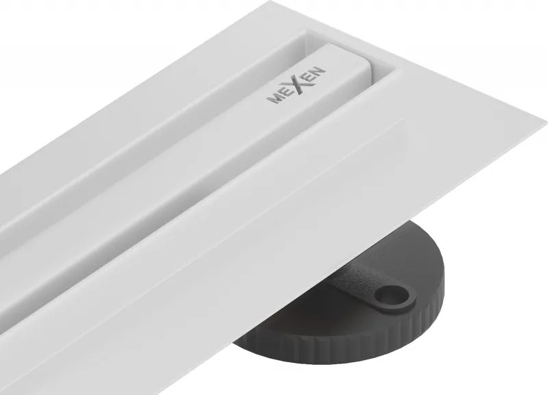 Mexen Flat 360° Slim линеен въртящ се сифон 90 см, бял - 1241090
