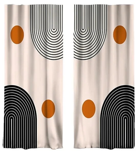 Бежови завеси в комплект от 2 140x260 cm - Mila Home