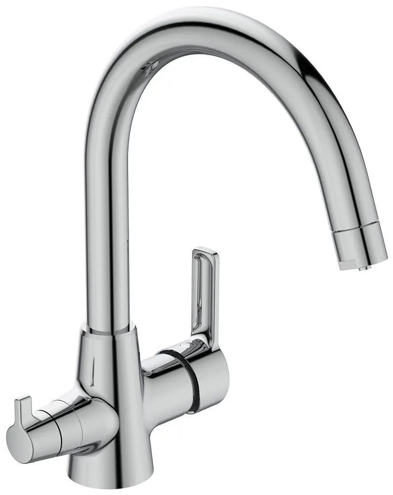 Стоящ смесител за кухня BC396AA, Vidima с двупътен чучур, за комбинация с филтър