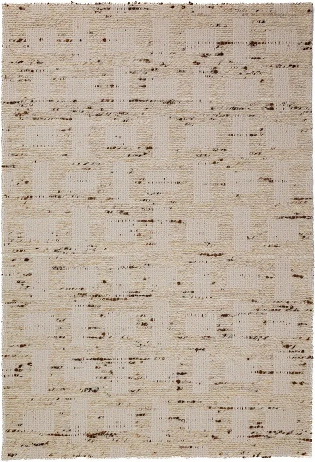 Ръчно изработен килим със смес от вълна в естествен цвят 140x200 cm Rova Blend – Flair Rugs
