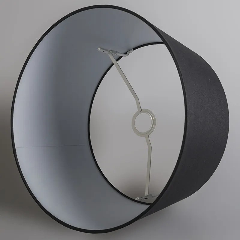 Подова лампа злато/месинг с черен абажур 45 см регулируема - Parte