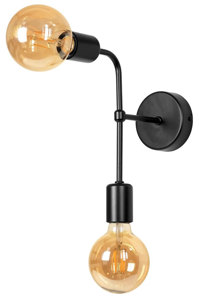 Аплик МАРИО, черен, 2xE27