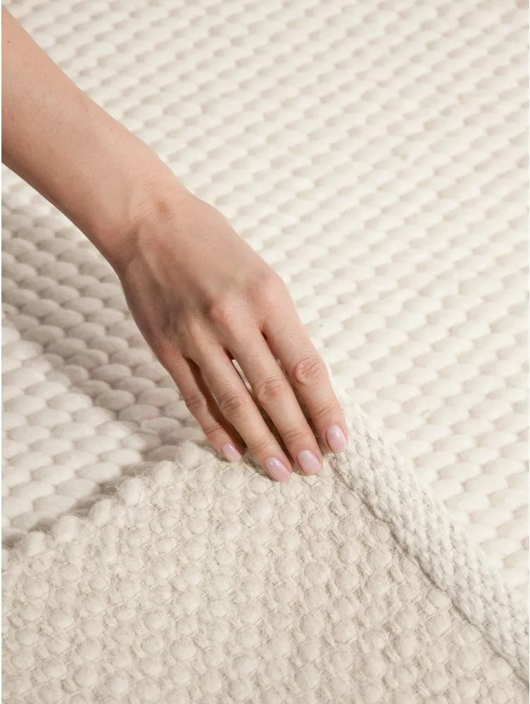 Кремав ръчно изработен вълнен килим 200x290 cm Lyon Beans – Elle Decoration