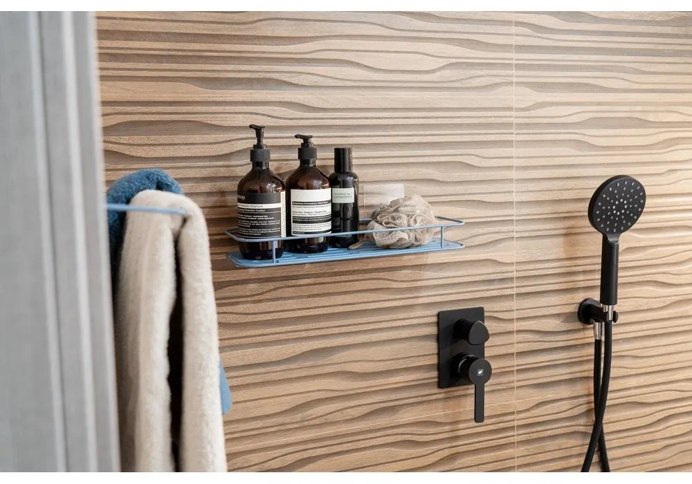 Светлосин самоносещ се метален рафт за баня Grena - Compactor