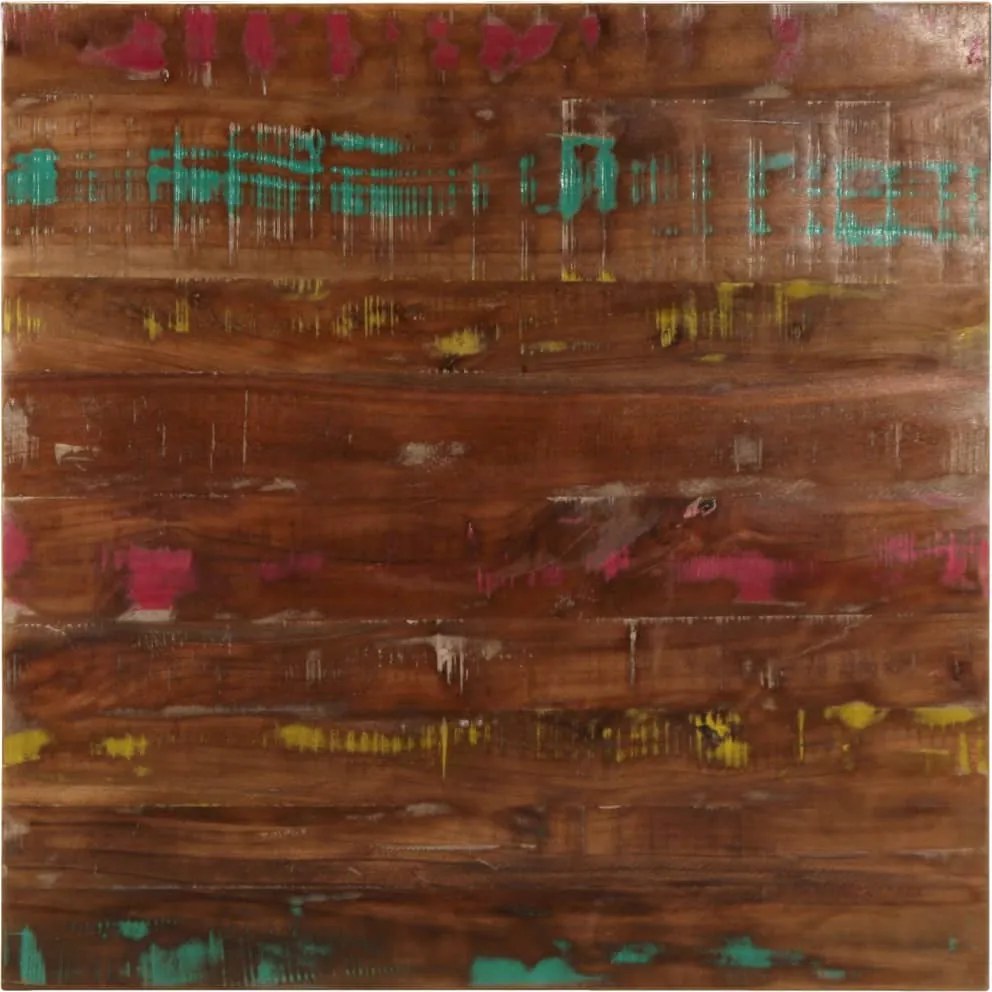 371078 vidaXL Плот за маса 80x80x1,5 см квадратен регенерирано дърво масив