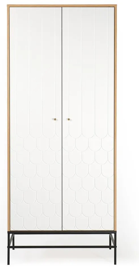 Бял гардероб 80x190 cm Lia - Woodman