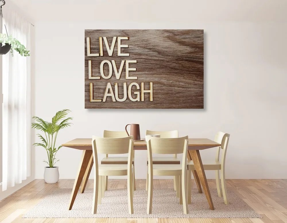Картина на платно – Със слова - Live Love Laugh