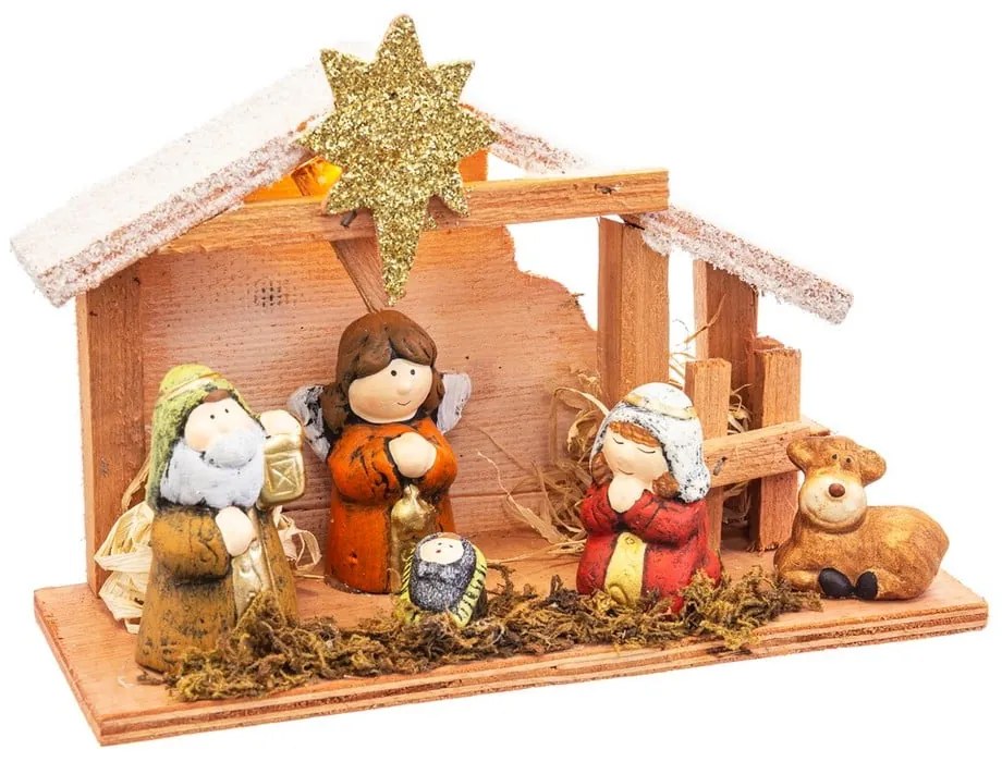 Кафява светлинна декорация с коледен мотив - Casa Selección