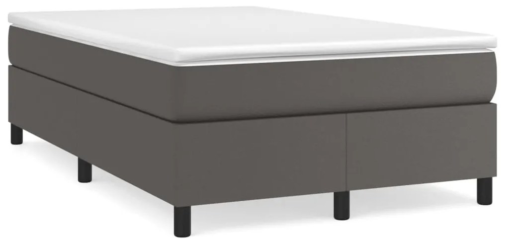 3121039 vidaXL Рамка за легло с пружини, сива, 120x200 см, изкуствена кожа