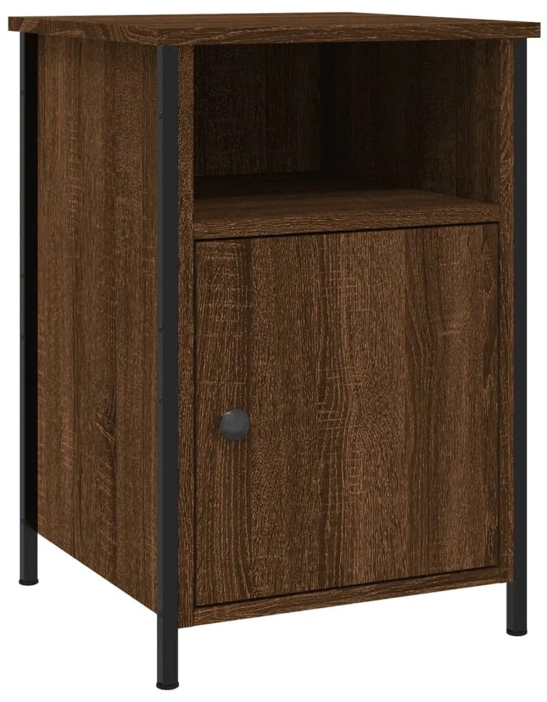 825921 vidaXL Нощно шкафче, кафяв дъб, 40x42x60 см, инженерно дърво