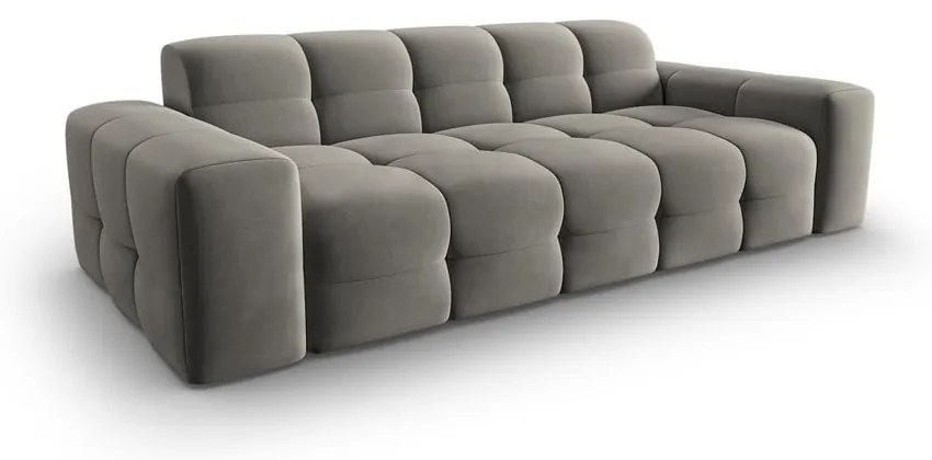Сив кадифен диван 222 cm Kendal - Micadoni Home