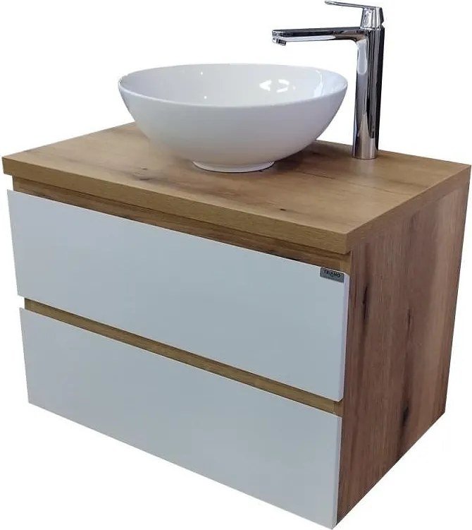 Шкаф долен Бергамо 70, бял и 34033 с мивка TWB039