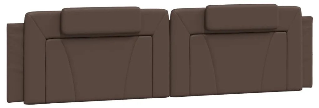 374816 vidaXL Мека табла за легло Viana, кафява, 200 см, изкуствена кожа