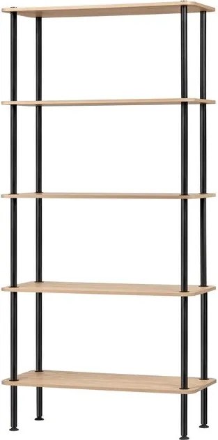 Стелаж от декор от дъб в естествен цвят 80x163x35 cm Teidi – noo.ma