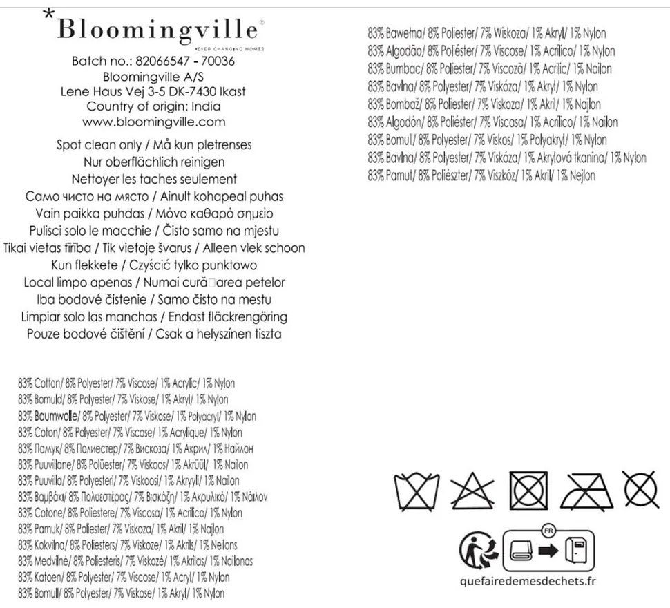 Бежов/кехлибарен памучен килим 140x200 cm Chola – Bloomingville