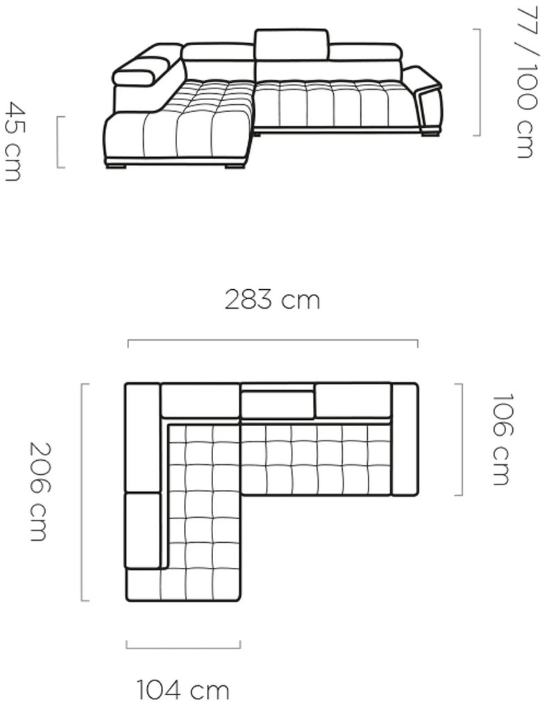 Ъглов диван Mogrio-Mple-Right
