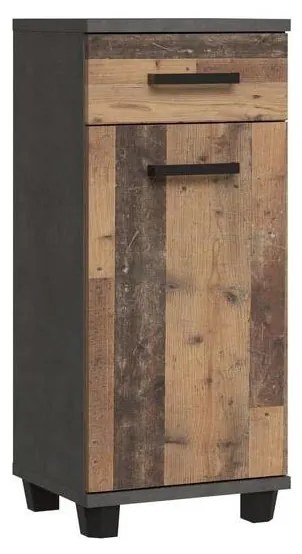 Шкаф за баня VENOM антрацит/кафяв