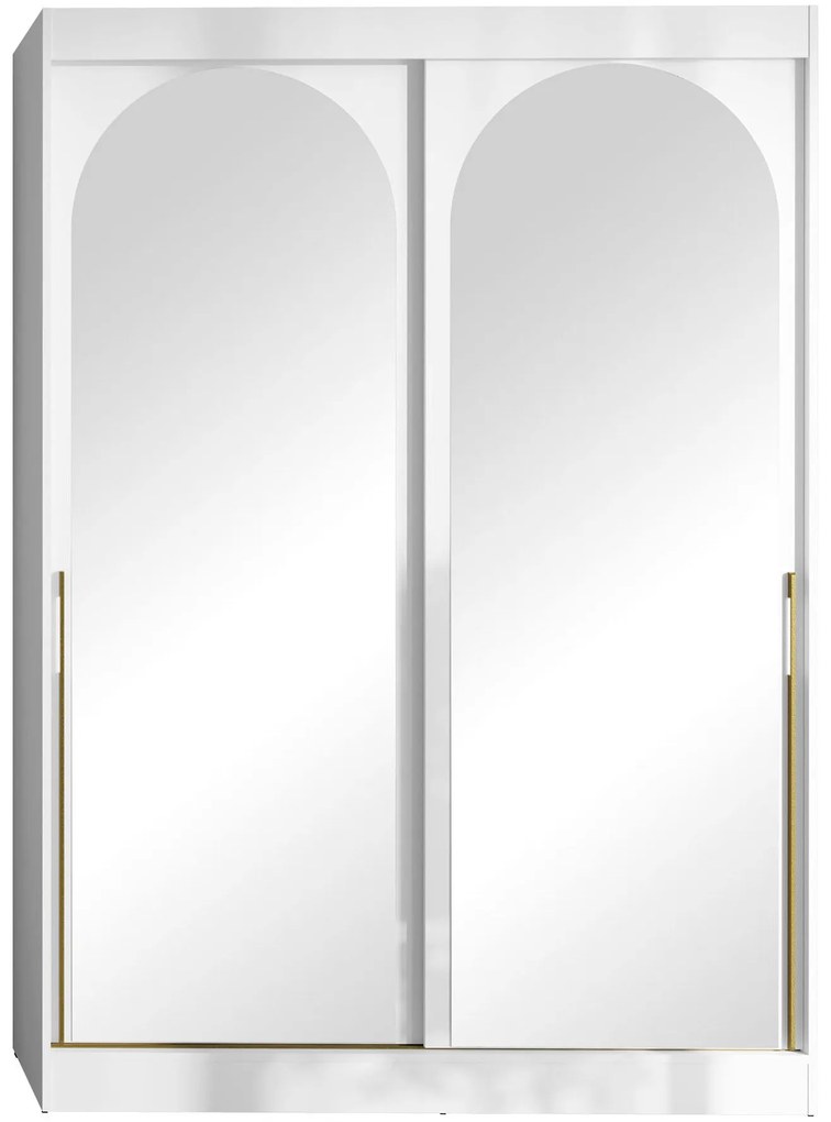 Гардероб Модин плъзгащ-бял-дължина: 150 см