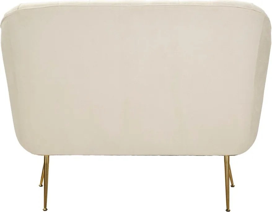 Кремав кадифен диван 130 cm Budapest – Mauro Ferretti