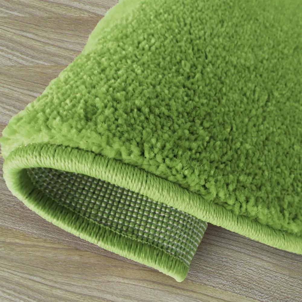 Кръгъл зелен килим Ширина: 120 см Дължина: 120 см