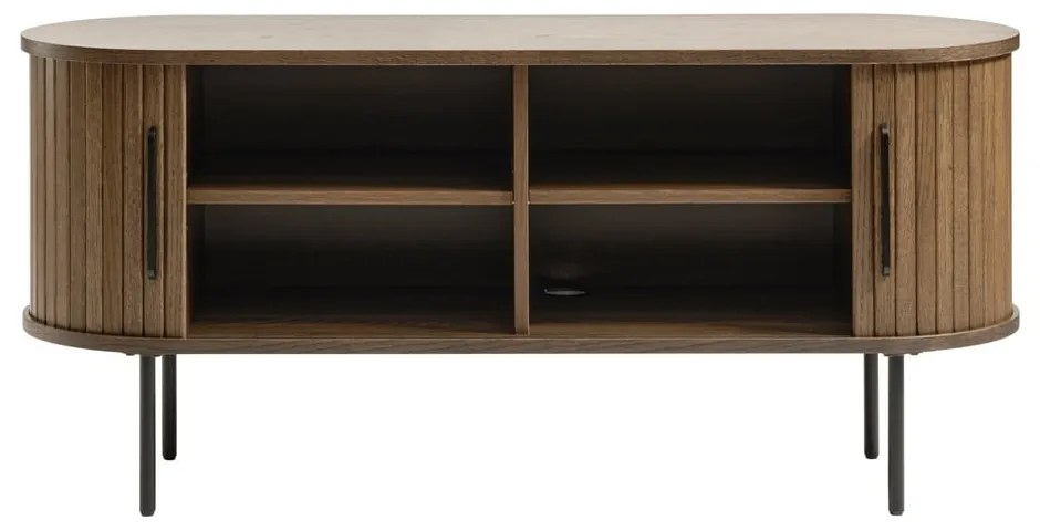 Кафява ТВ масичка от дъб 120x56 cm Nola - Unique Furniture