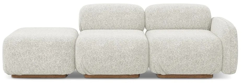 Кремав модулна лежанка (десен ъгъл) Ailani – Makamii