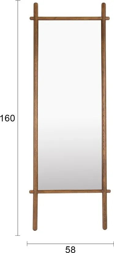 Стоящо огледало масивно дърво 58x160 cm Solene – White Label