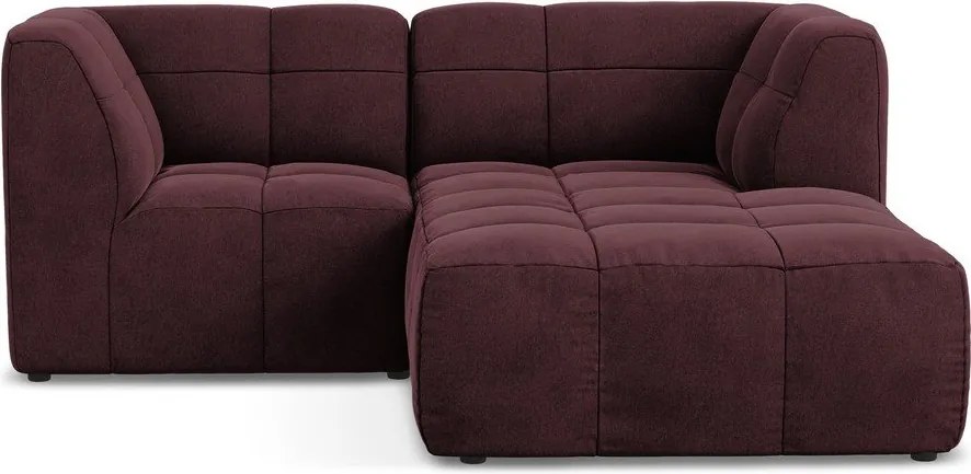 Бордо кадифен ъглов диван (десен ъгъл) Aloha – Makamii