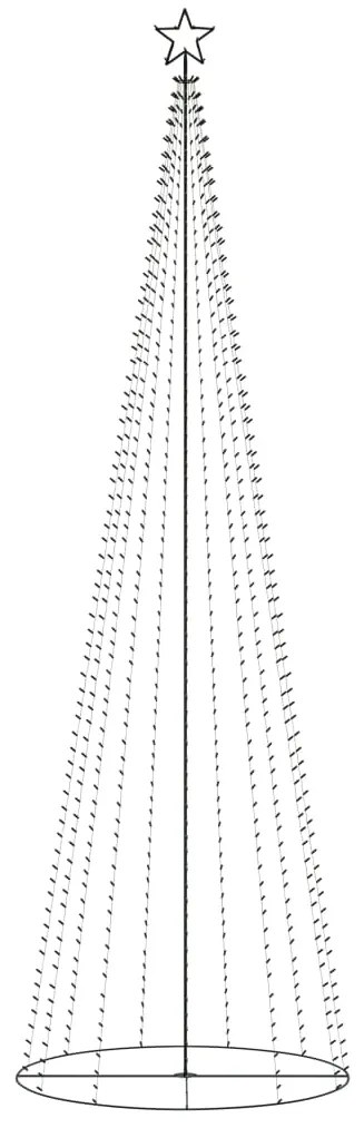 Коледна елха конус, 752 LED пъстри, декорация, 160x500 см