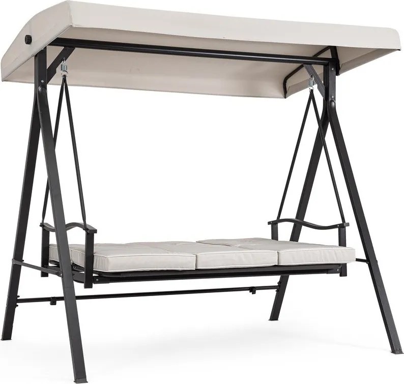 Антрацитна/бежова градинска люлка метална Taurus – Bizzotto