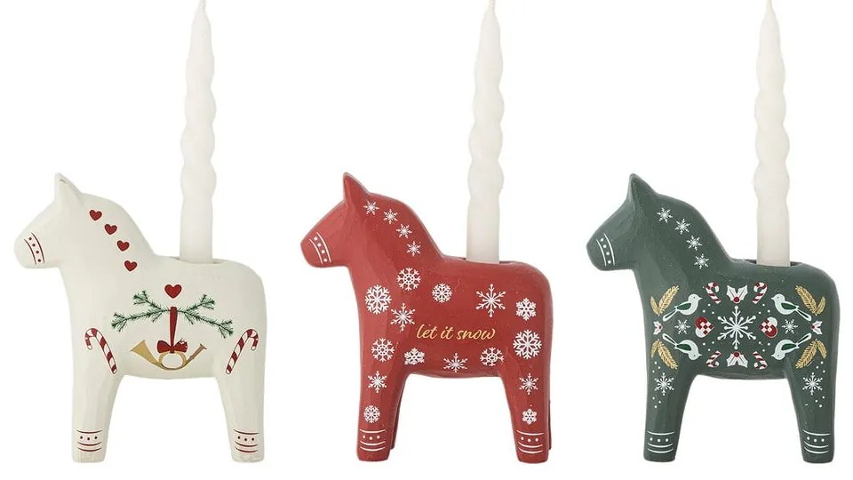 Свещници в комплект от 3 бр. от полирезин Siffer – Bloomingville