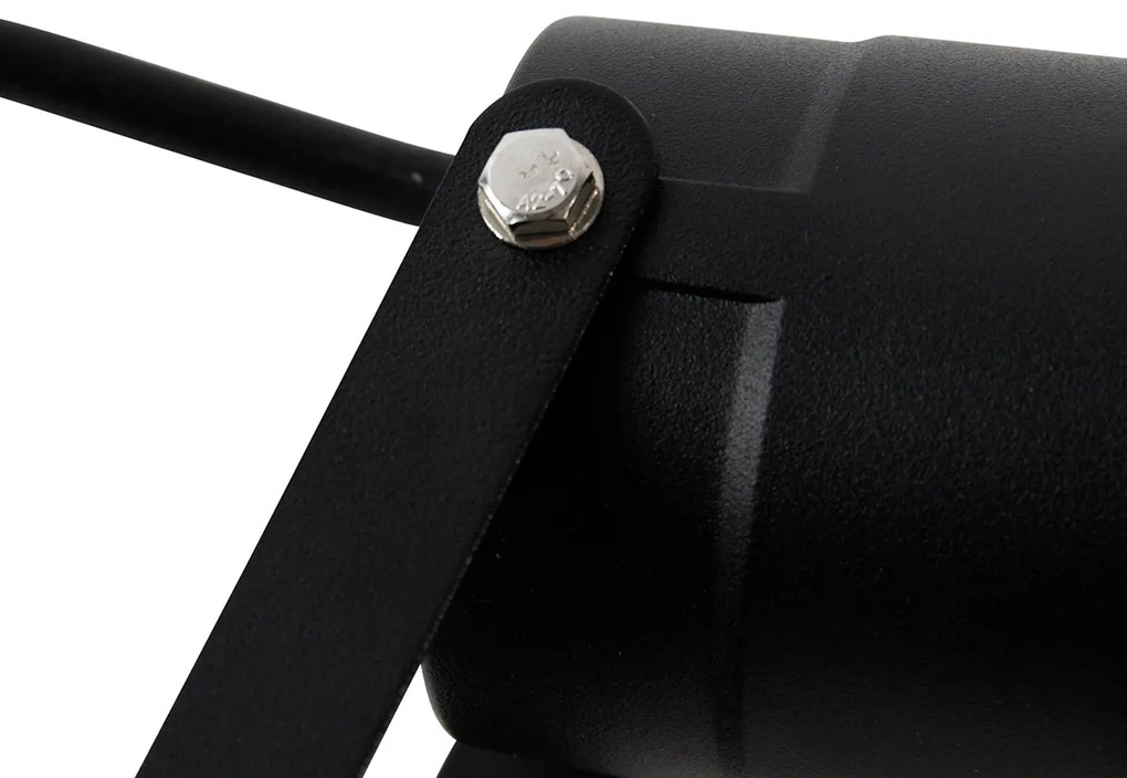 Индустриален смарт шип прожектор черен с WiFi GU10 IP65 - Basic