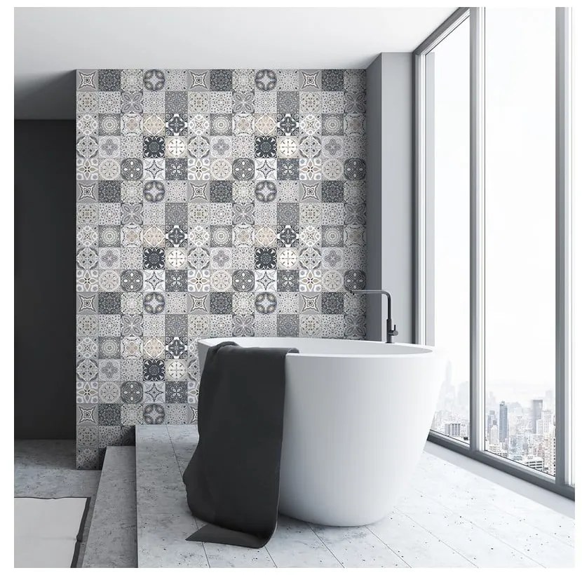 Комплект от 60 декоративни стикера за стена , 15 x 15 cm Fernando - Ambiance