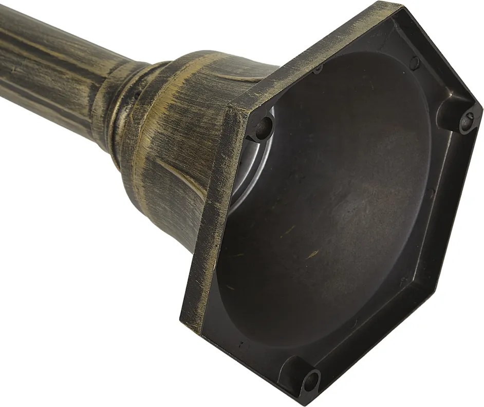 Класически външен фенер черен с антично злато 200 см 3-лампи IP44 - Daphne