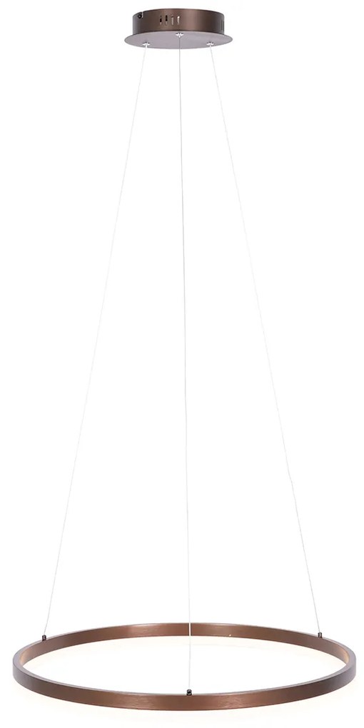 Висяща лампа тъмно бронз 60 см с LED 3-степенна димируема - Anello