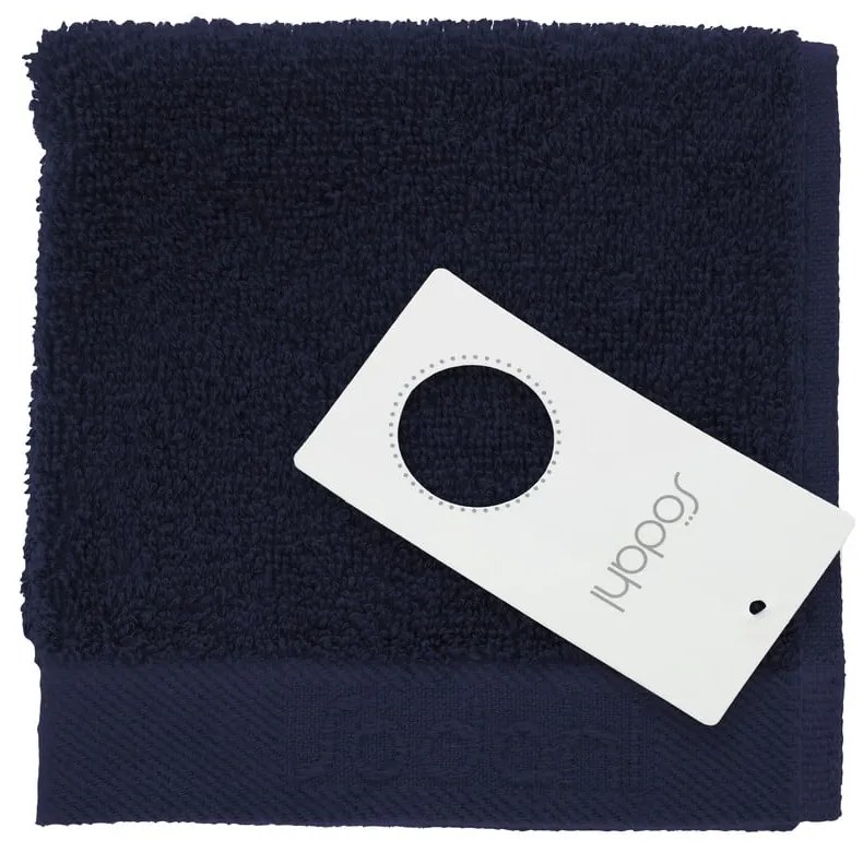 Тъмносиня памучна кърпа от тери 30x30 cm Comfort – Södahl