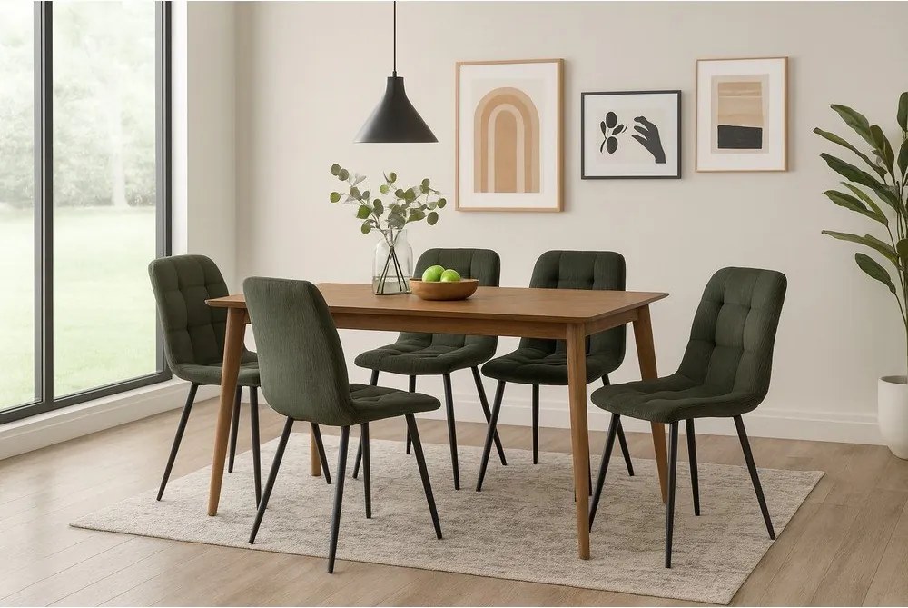 Зелени тапицирани трапезни столове в комплект 2 бр. Moseby – Bonami Essentials