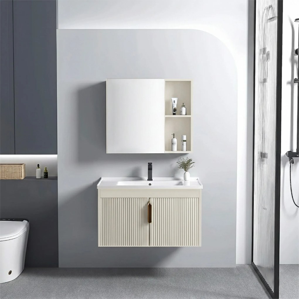 Комплект мебели за баня с мивка Astor 60 см Beige