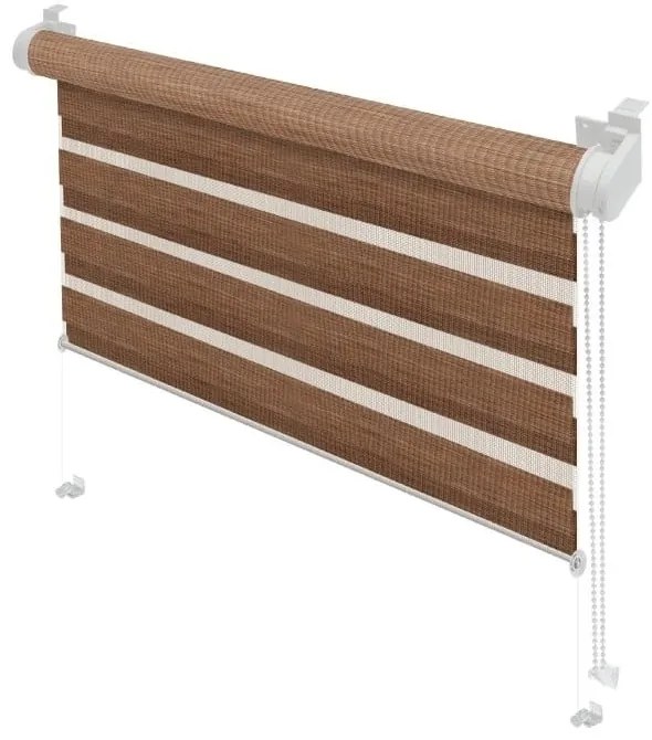 Кафява ролетна щора ден и нощ 80x150 cm Zebra Natur – Gardinia
