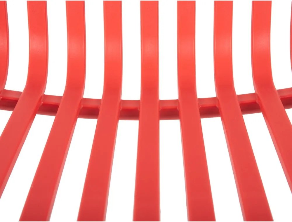 Светлочервен пластмасов трапезен стол Glee – Leitmotiv