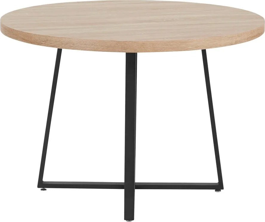 Кръгла трапезна маса с дъбов плот в естествен цвят ø 110 cm Anja – Støraa