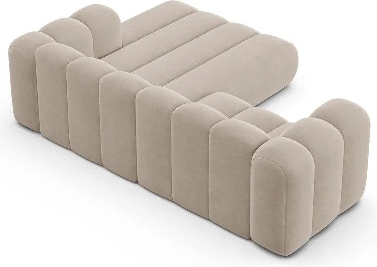Бежов ъглов диван (десен ъгъл) Lupine – Micadoni Home