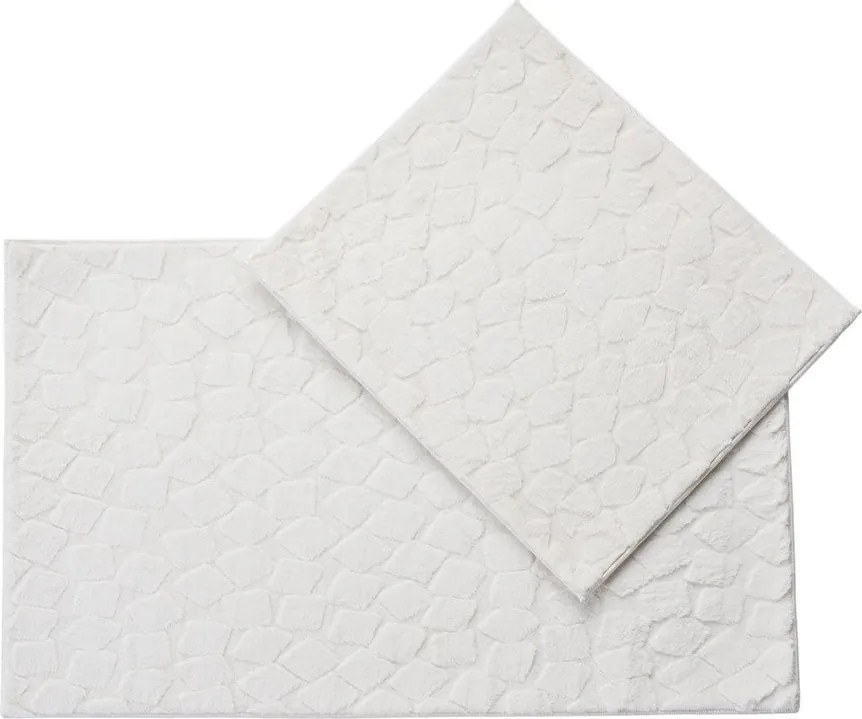 Кремави килими за баня в комплект 2 бр. 60x100 cm Rabbit – Foutastic