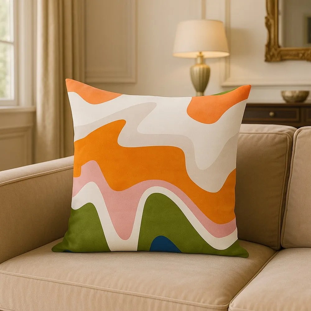 Калъфка за възглавница 43x43 cm Squiggly Orange – Mila Home