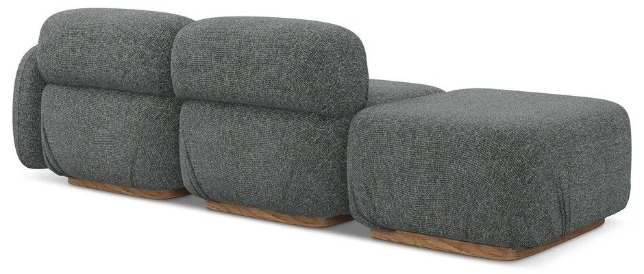 Сив модулна лежанка (десен ъгъл) Ailani – Makamii