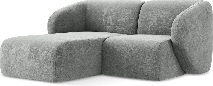 Сив шенилов ъглов диван (ляв ъгъл) Lani – Makamii