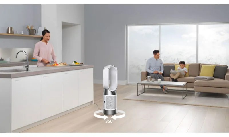 Пречиствател на въздух 3в1 Dyson Purifier Hot+Cool HP10 Gen1, Охладител, Отоплител, До 30 м3, 40W, HEPA, Осцилация, 10 скорости, Таймер, Бял