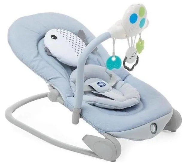 Chicco - Бебешки вибриращ шезлонг с мелодия BALLOON Dots 2xAA + 1xLR20 син